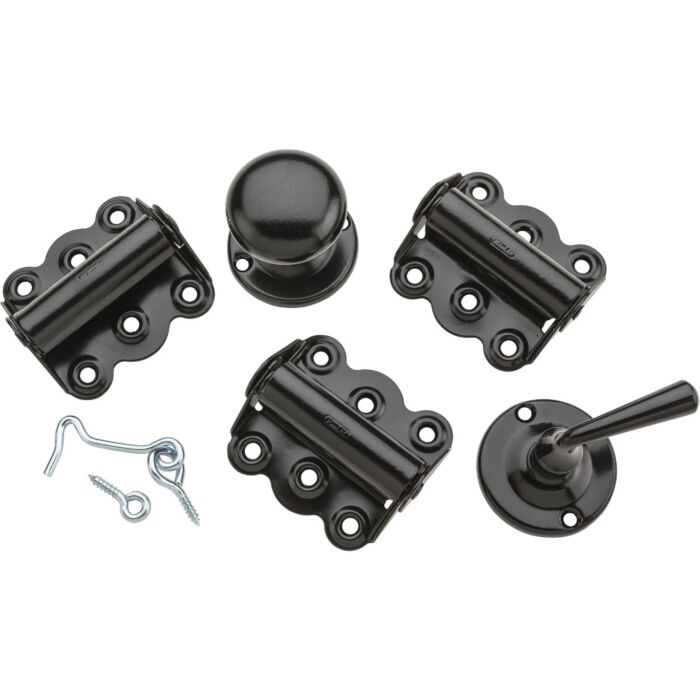 National Hardware Black 3-Hinge Screen Door Kit