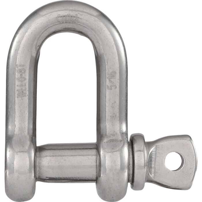 National Hardware National D Shackles, Stainless Steel, 5/16 In.