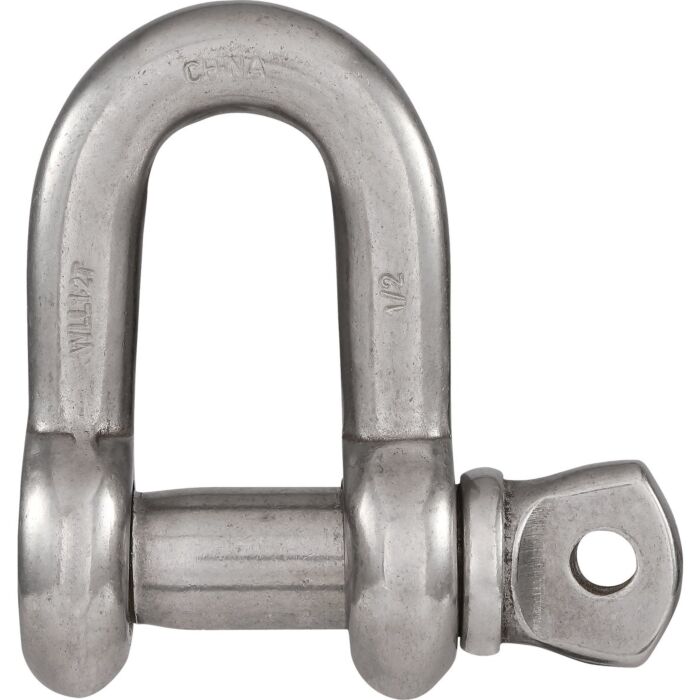 National Hardware National D Shackles, Stainless Steel, 1/2 In.