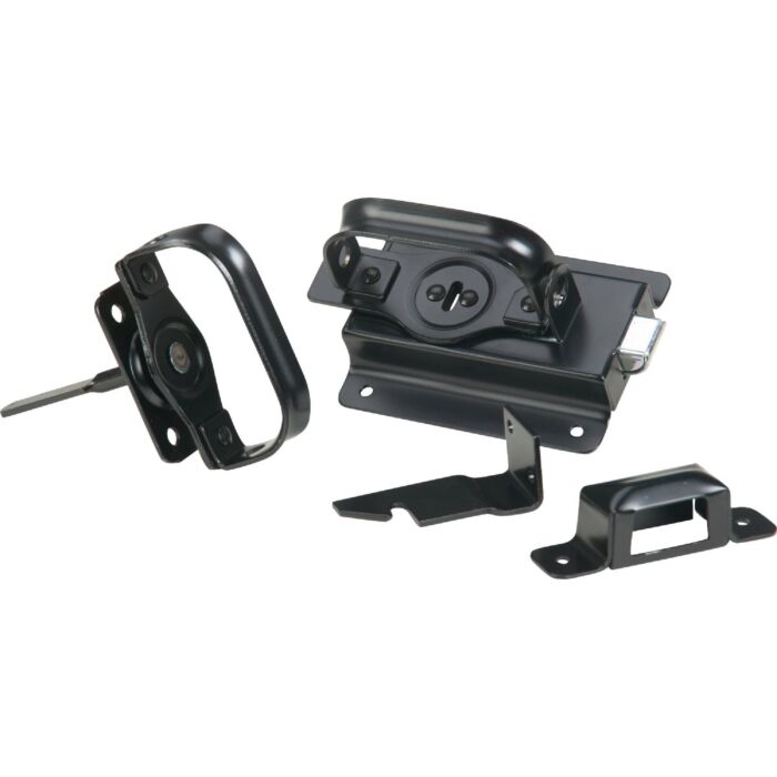 National Hardware Black Steel Swinging Door Latch