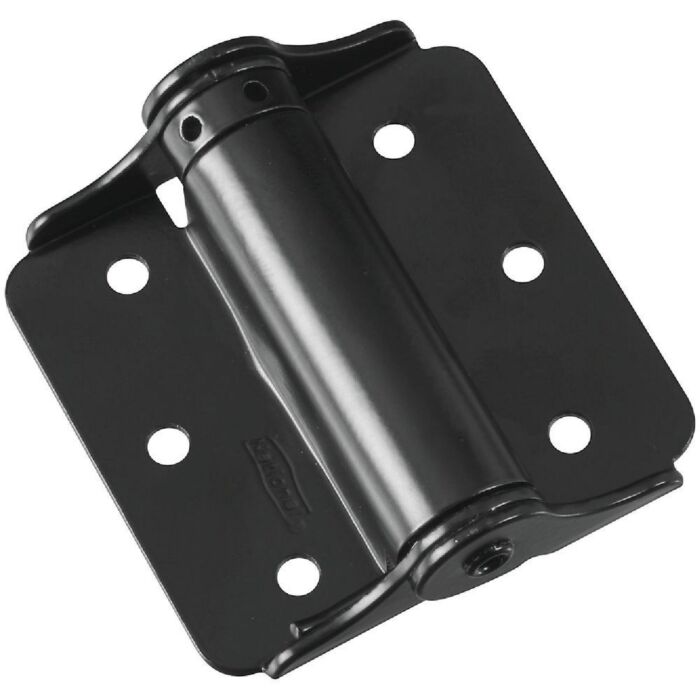 National Hardware 3 In. Black Full-Surface Spring Door Hinge (2-Pack)