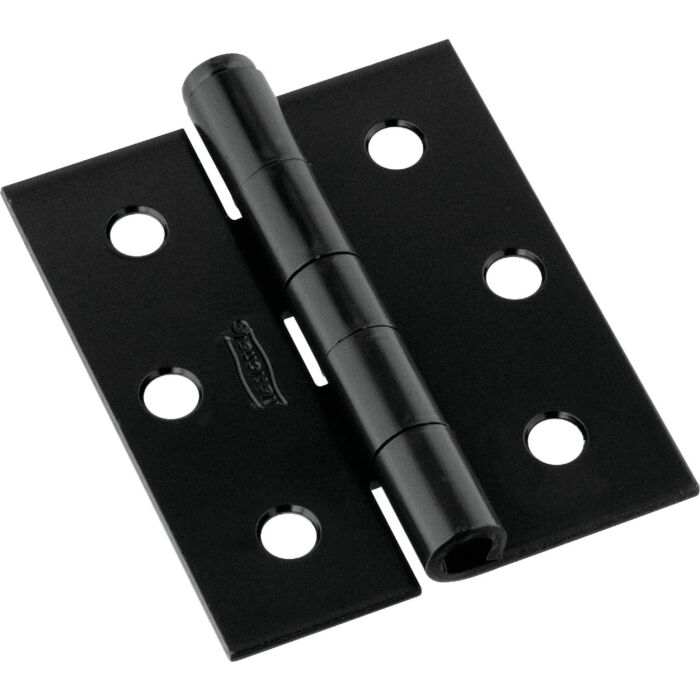 National Hardware 3 In. Square Corner Black Screen Door Hinge (2-Pack)