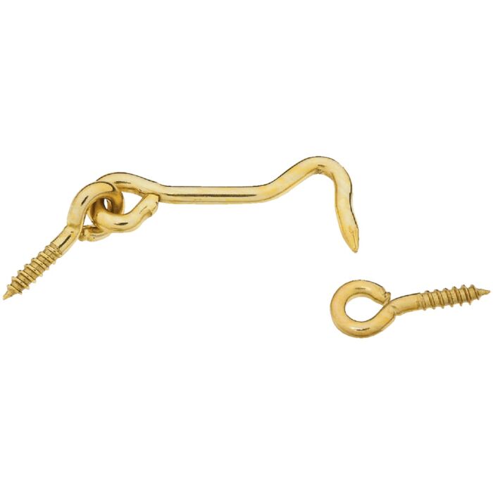 National Hardware Solid Brass 2 In. Hook & Eye Bolt