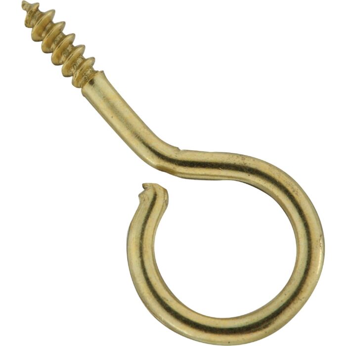 National Hardware Screw Eye (Brass - 6 pk) 1-1/16 in.
