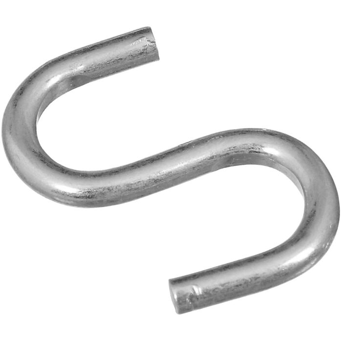 National Hardware Open S-Hook (Zinc) 1 in.