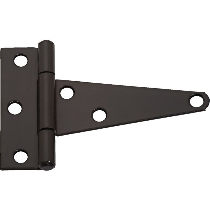 National Hardware 4 In. Black Heavy-Duty Tee Hinge (2-Pack)