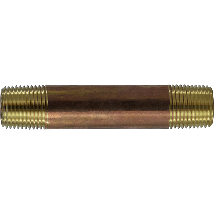 Midland Industries Red Brass Nipple - 1/2 in. x 2-1/2 in.
