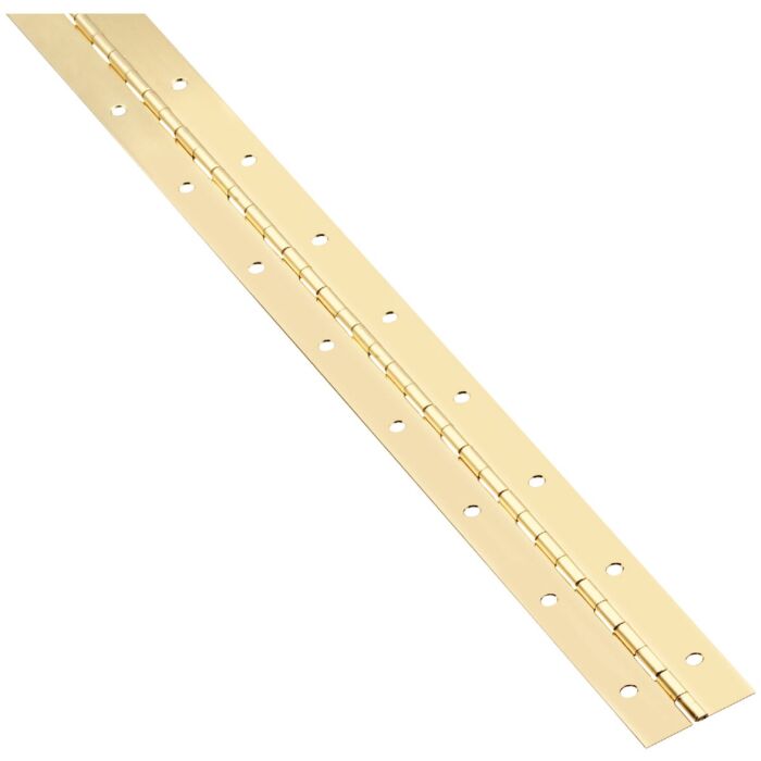 National Hardware Steel 1-1/2 In. x 48 In. Bright Brass Continuous Hinge