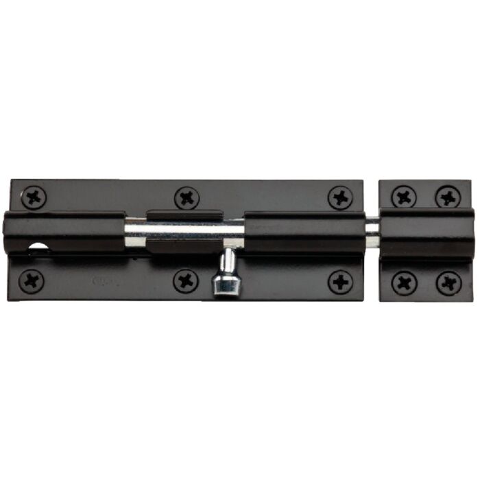 National Hardware 6 In. Black Heavy Barrel Bolt