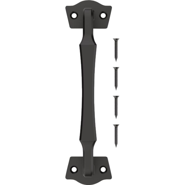 National Hardware 9-13/16 In. Black Rustic Modern Gate Pull
