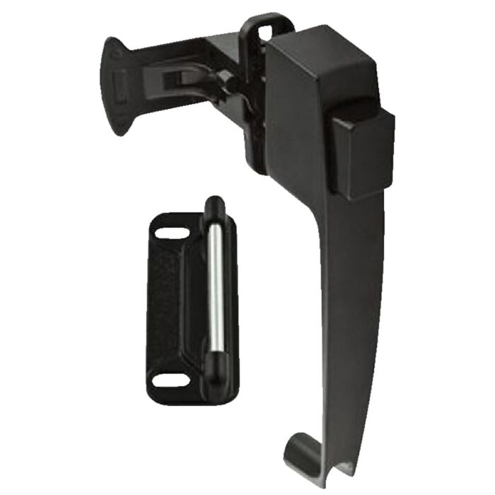 National Hardware Black Push Button Latch with 1-1/2 In. Hole Spacing