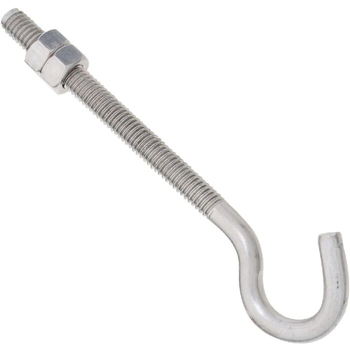 National Hardware 5/16 In. x 5 In. Stainless Steel Hook Bolt with Hex Nuts