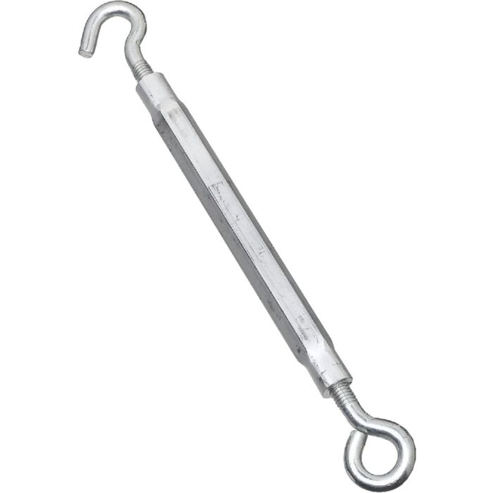National Hardware 3/8" x 16" Hook To Eye Turnbuckle, Zinc/Aluminum