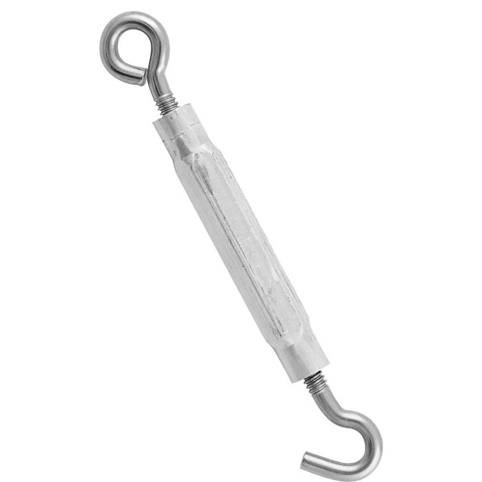 National Hardware 3/16" x 5-1/2" Hook To Eye Turnbuckle, Stainless Steel/ Aluminum