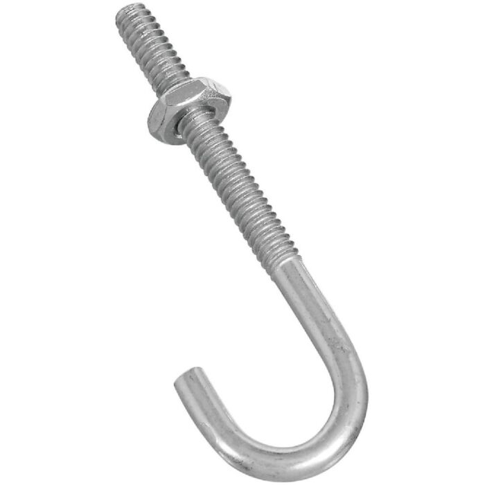 National Hardware 3/16" x 2-1/2" Hook J-Bolt, Zinc