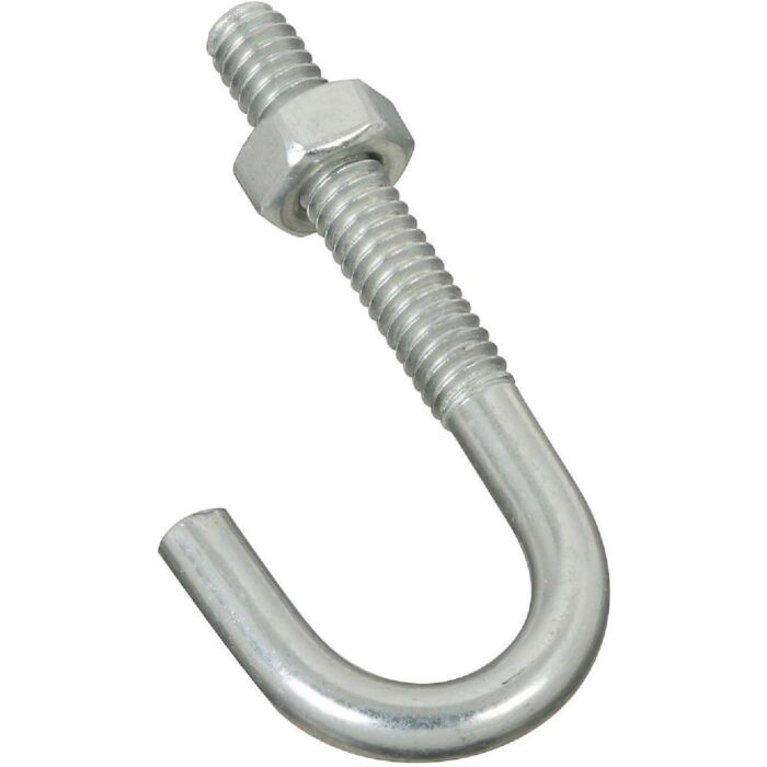 National Hardware 1/4" x 2-5/16" Hook J-Bolt, Zinc