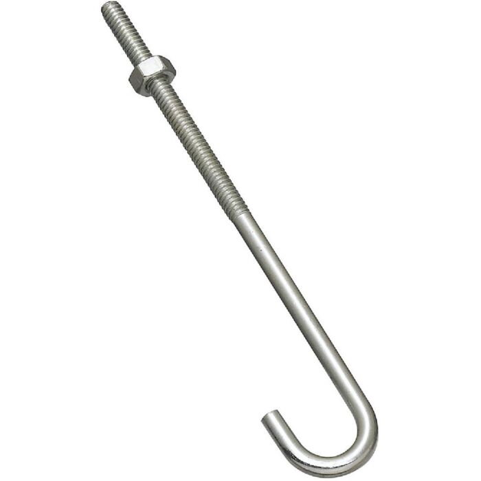 National 1/4 In. x 6 In. Zinc J Bolt