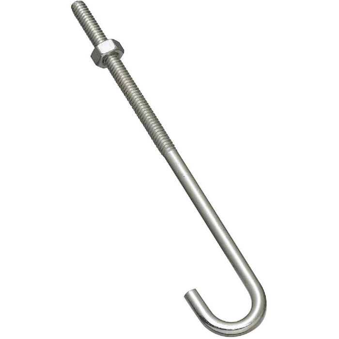 National Hardware 1/4" x 6" Hook J-Bolt, Zinc