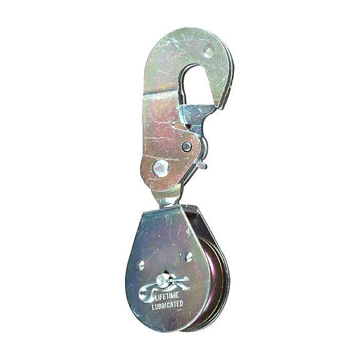 National Hardware Pulley, 3/8 in Rope, 480 lb Working Load, 2 in Sheave, Zinc