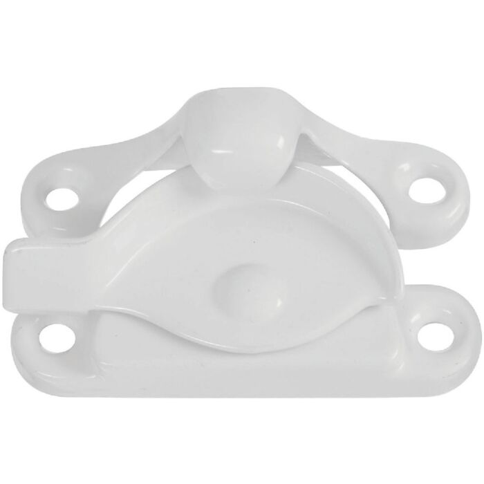 National Hardware White 7/8 In. Crescent Sash Lock