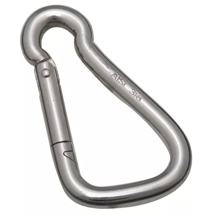 National Hardware Spring Snap, 400 lb Working Load, Stainless Steel, Zinc