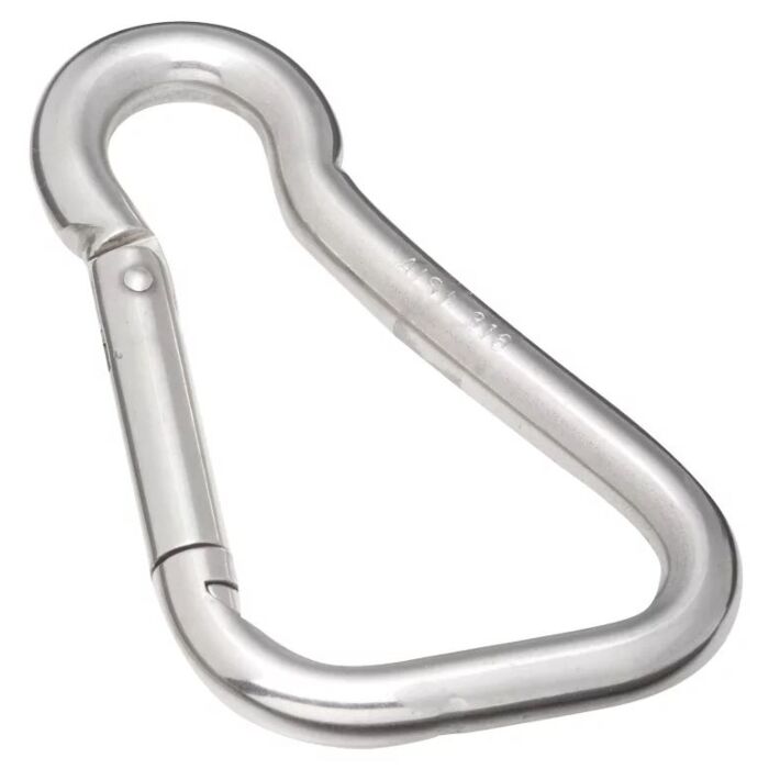 National Hardware Spring Snap, 1100 lb Working Load, Stainless Steel, Zinc