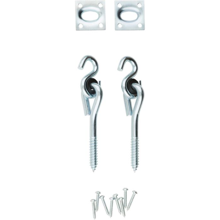 National Hardware Zinc Plated Steel Lag Screw Swing Hook Kit (2pk)