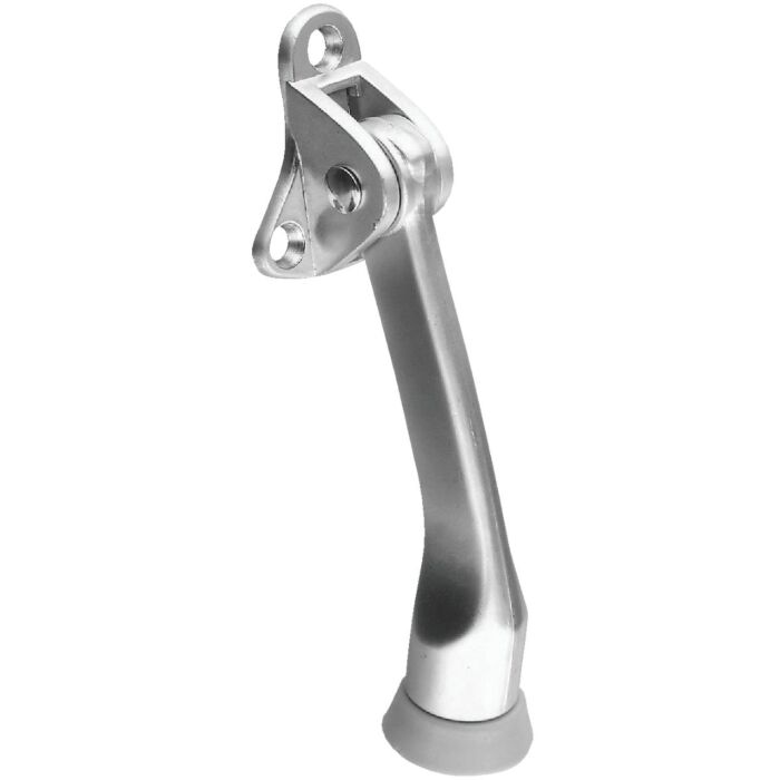 National Hardware 4 In. Satin Chrome Kickdown Door Holder