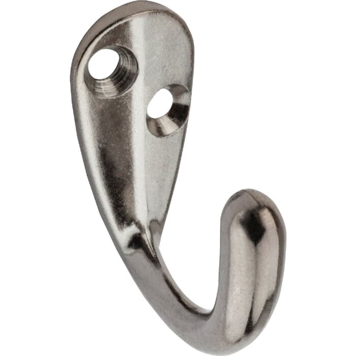 National Hardware Chrome Single Clothes Hook (2-Pack)