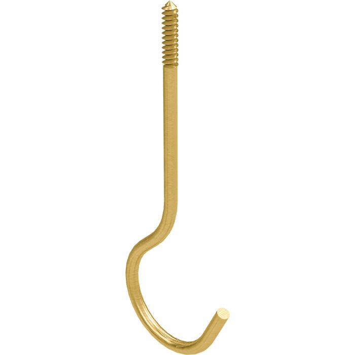 National Hardware 6 In. Brass Ceiling Hook