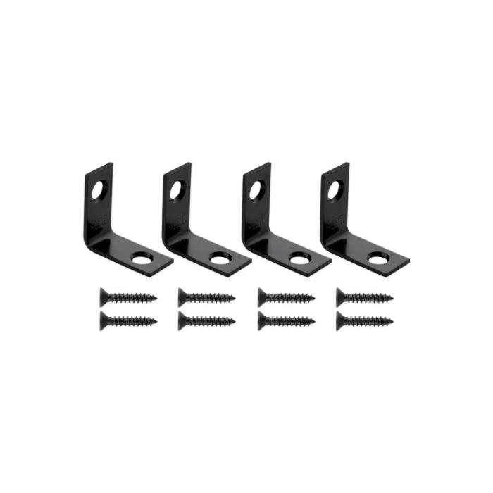 National Hardware Corner Brace (Black - 4pk) 1 in. x 1/2 in.