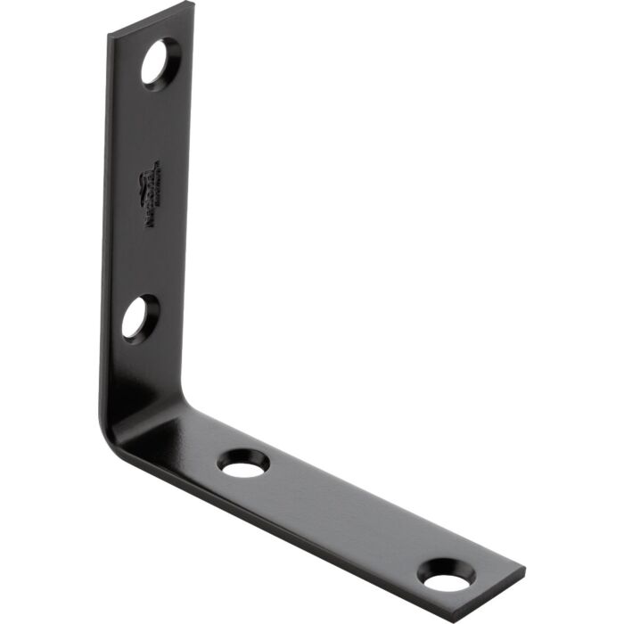 National Hardware Corner Brace (Black - 4pk) 3 in. x 3/4 in.