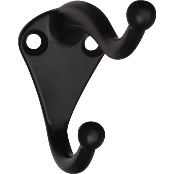 National Hardware Oil Rubbed Bronze Coat & Hat Wardrobe Hook, 2 per Card