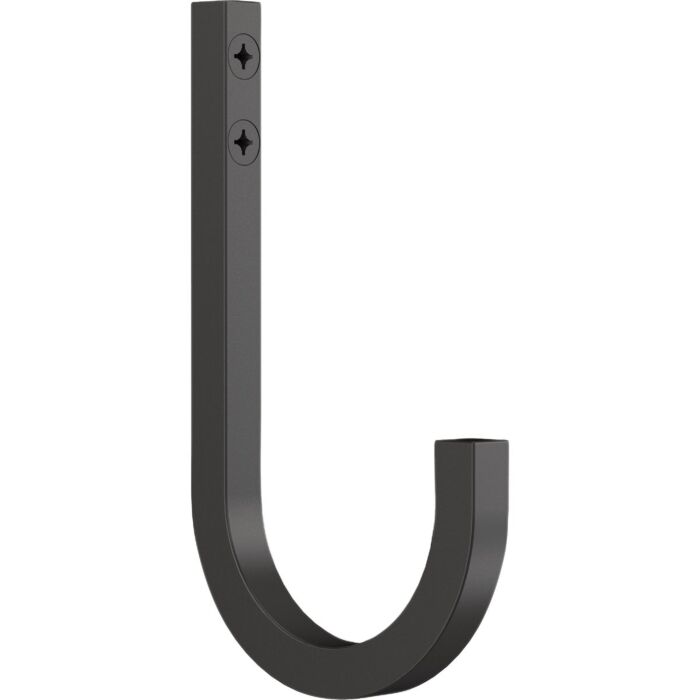 National Hardware 4 In. Matte Black Reed Multipurpose Hook (2-Pack)