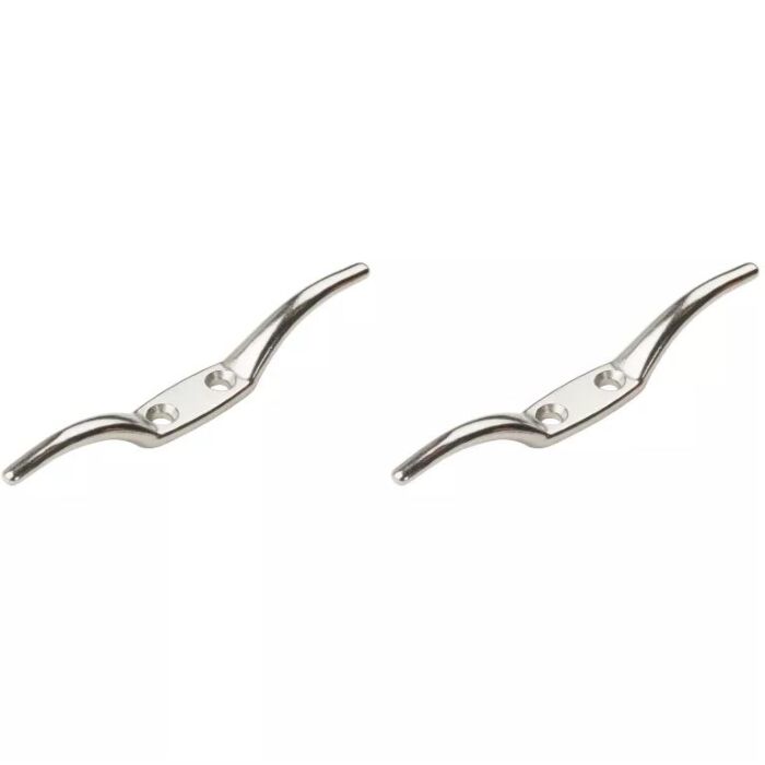 National Hardware Rope Cleat, 55 lb Working Load, Stainless Steel 2pk