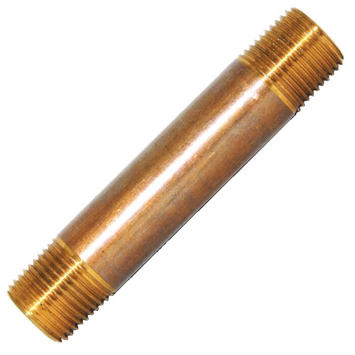 Midland Industries Red Brass Nipple  - 3/8 in. x 2 in.