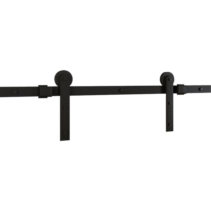 National Hardware 72 In. Matte Black Classic Interior Barn Door Kit (2-Piece)
