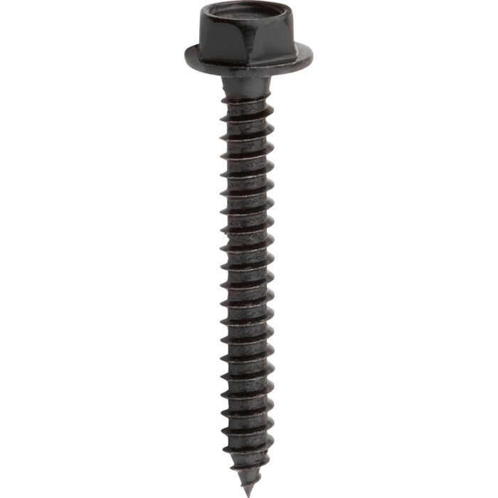 National Hardware #10 x 1-1/2" Hex Head, Wood Screw, Galvanized, Black (Bulk Box 16 pk)