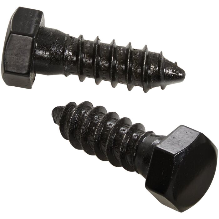 National Hardware 1/2" x 1-1/2" Hex Head, Lag Screw, Black (Bulk Box 12 pc)