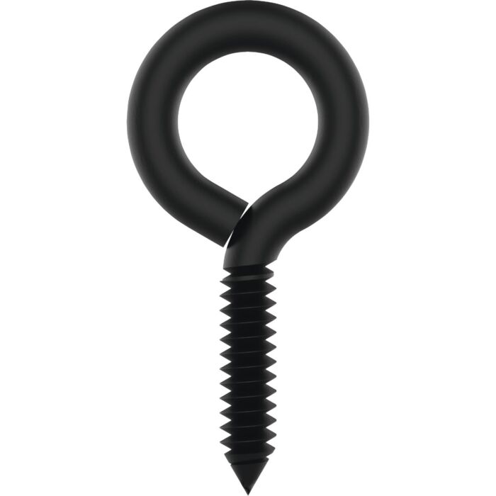 National Hardware Screw Eye (Black - 2 pk) 2-7/8 in.