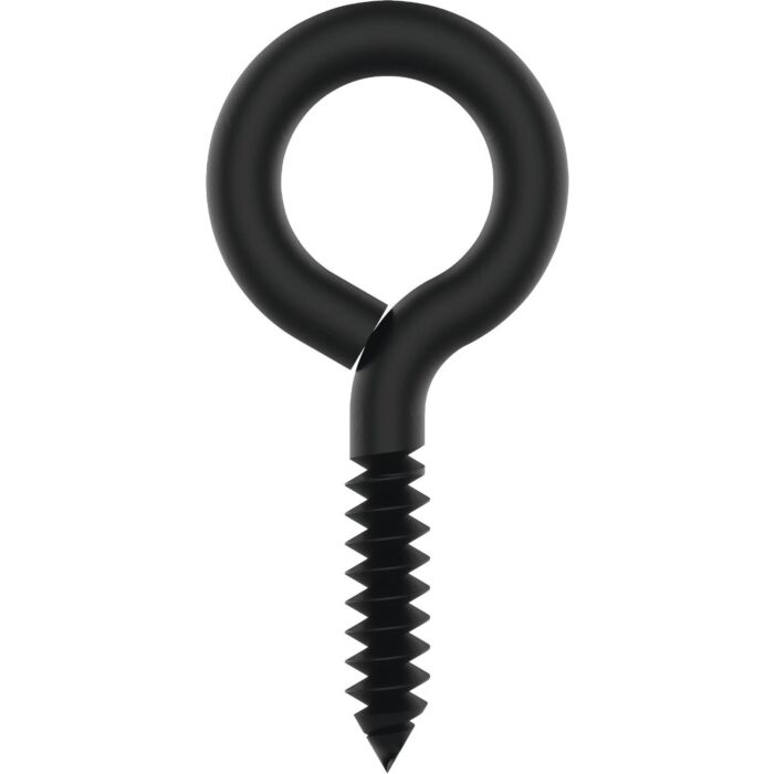 National Hardware Screw Eye (Black - 2 pk) 3 in.