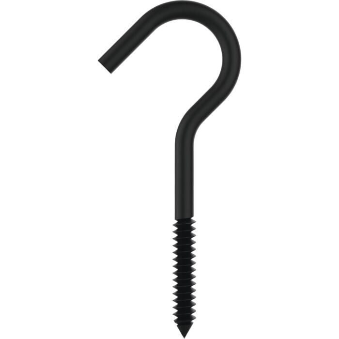 National Hardware Ceiling Hook (Black) .25, 1/4x 4-1/4