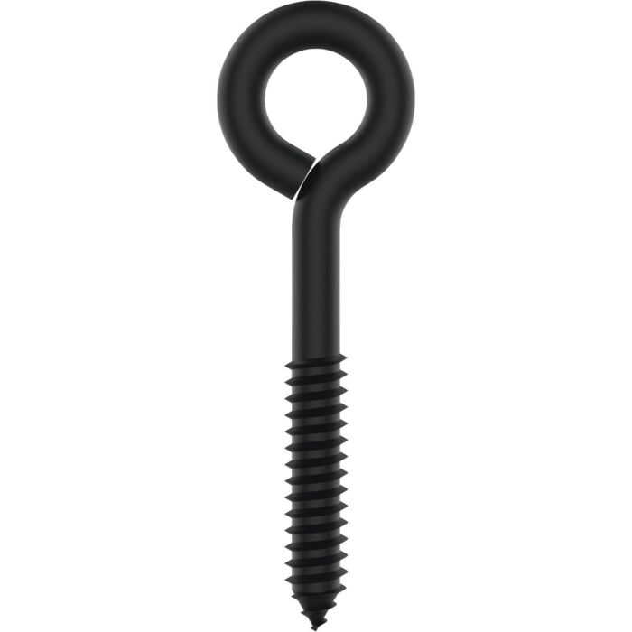 National Hardware Lag Screw Eye (Black) 3/8x 4-1/2