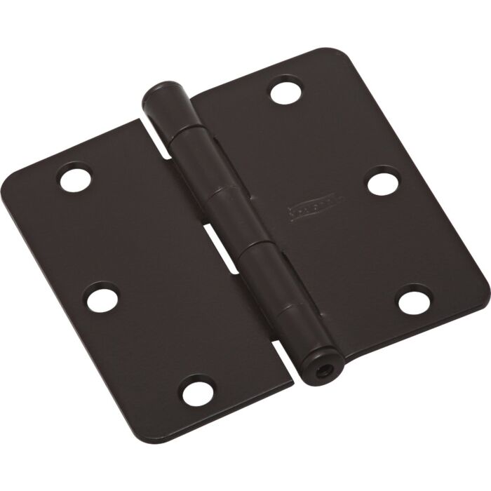 National Hardware 3-1/2 In. x 1/4 In. Radius Oil Rubbed Bronze Door Hinge