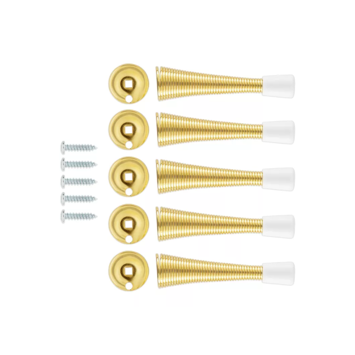 National Hardware Door Stop Spring (Brass - 5pk)