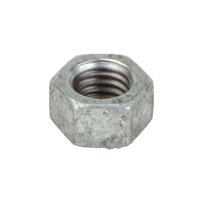 1/2"-13 Hex Nut, Coarse Thread, Galvanized