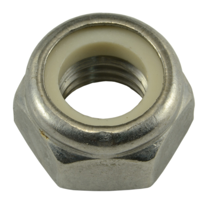 12 mm - 1.75 Nylon Lock Nut Coarse Thread, Stainless Steel   