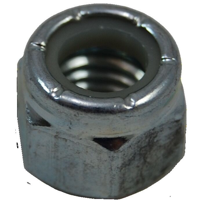 1/4"-20 Nylon Lock Nut Coarse Thread, Zinc   