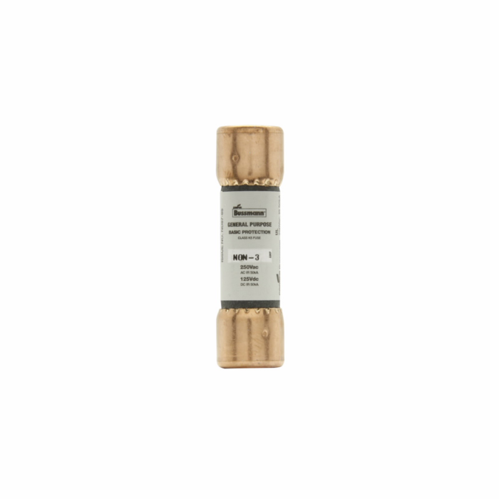 Bussmann Eaton Bussmann series NON fuse, Supplemental one-time fuse, Non current limiting, Light duty circuit locations, 10 A, Class H, Non-indicating, Ferrule end x ferrule end, 50 kAIC at 250 Vac,50 kAIC at 125 Vdc, Standard, 10, 250 V, 125 Vdc