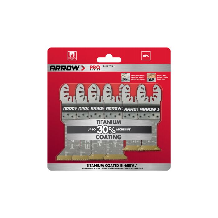 Arrow Fastener Bi-Metal Non-Ferrous Metals Wood and Nails Wood PVC Drywall Titanium Metal/Wood Blade